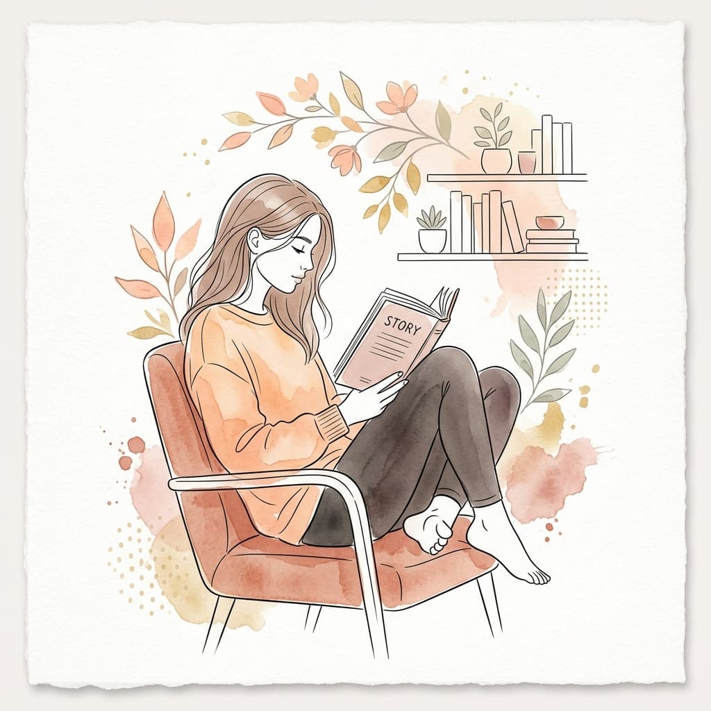 Woman reading a book